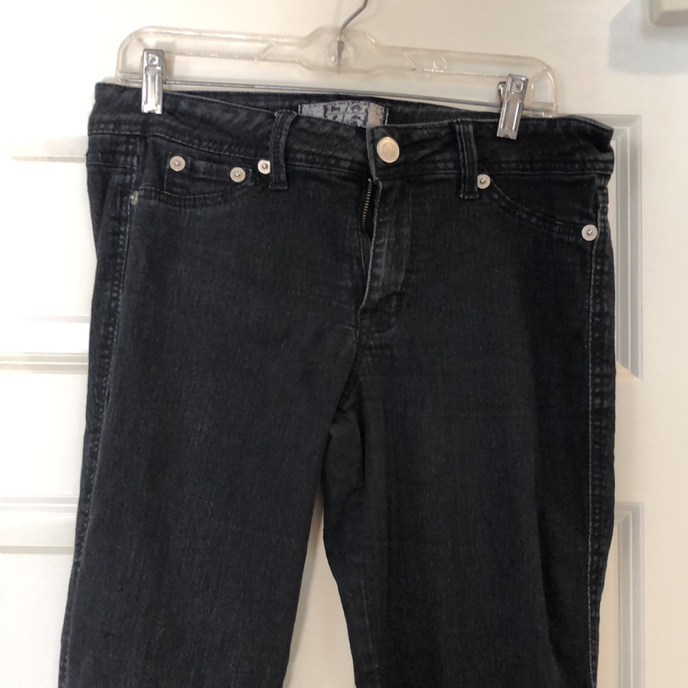 17/21 exclusive denim size 12 black stretch skinny lightweight jegging